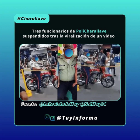 Tres funcionarios de PoliCharallave suspendidos tras la viralización de un video