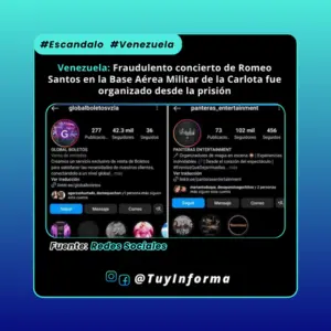 Venezuela: Fraudulento concierto de Romeo Santos en la Base Aérea Militar de la Carlota fue organizado desde la prisión