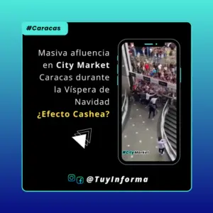 Masiva afluencia en City Market Caracas durante la Víspera de Navidad ¿Efecto Cashea?