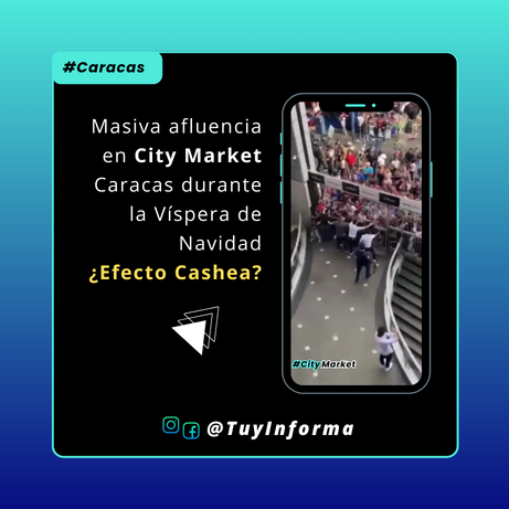 Masiva afluencia en City Market Caracas durante la Víspera de Navidad ¿Efecto Cashea?