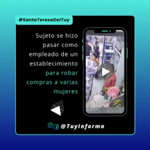 Sujeto se hizo pasar como empleado de un establecimiento para robar compras a varias mujeres